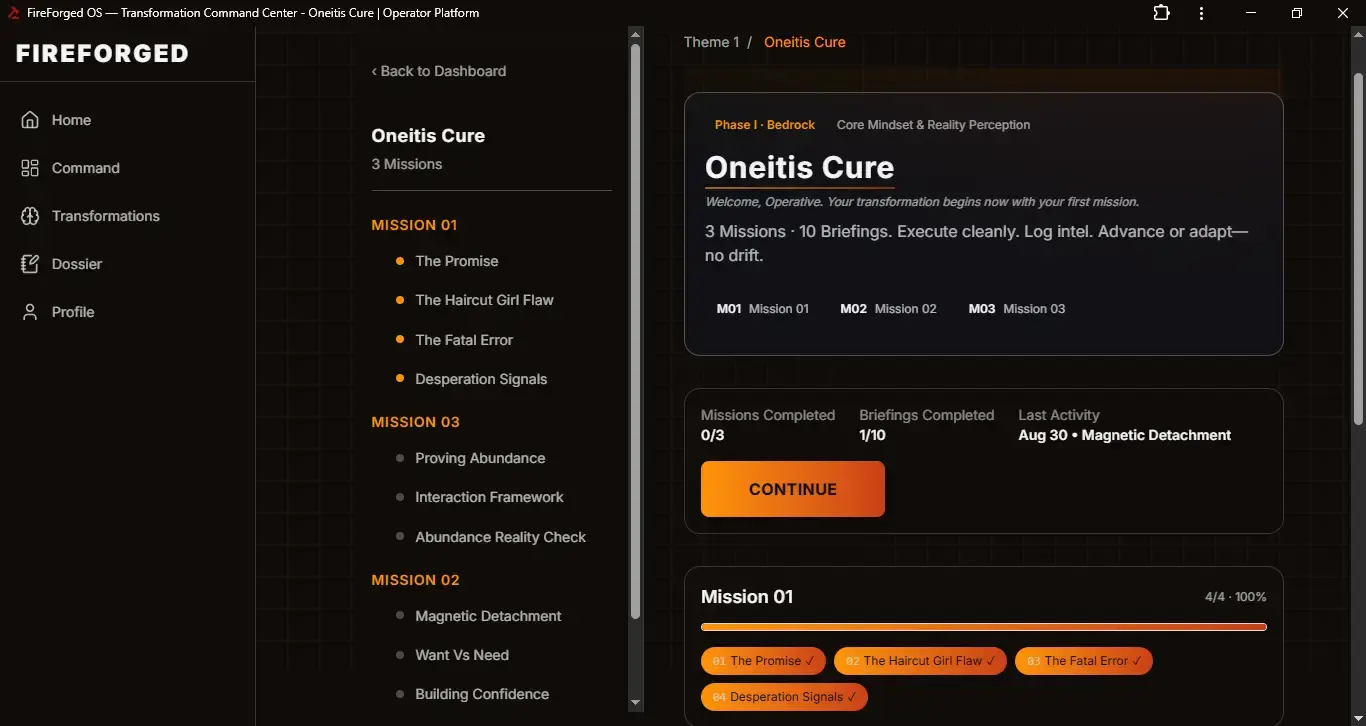 Quest log — list view