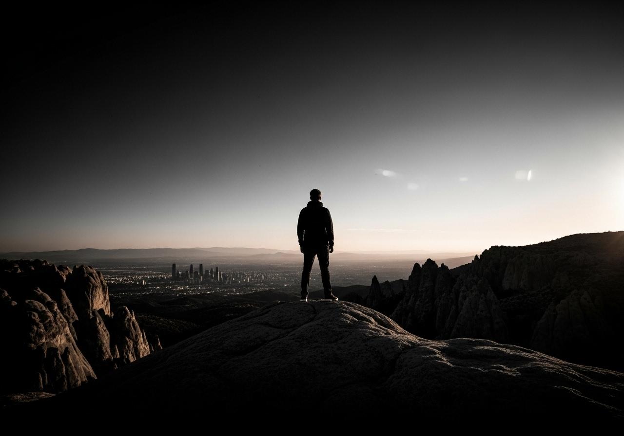 A visual metaphor for internal transformation and the completion of a journey.
